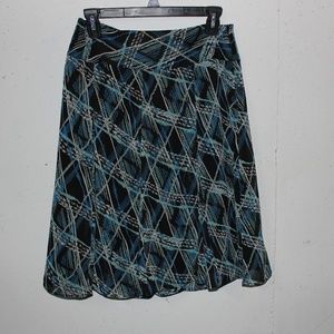 Apostrophe Blue and Black Skirt